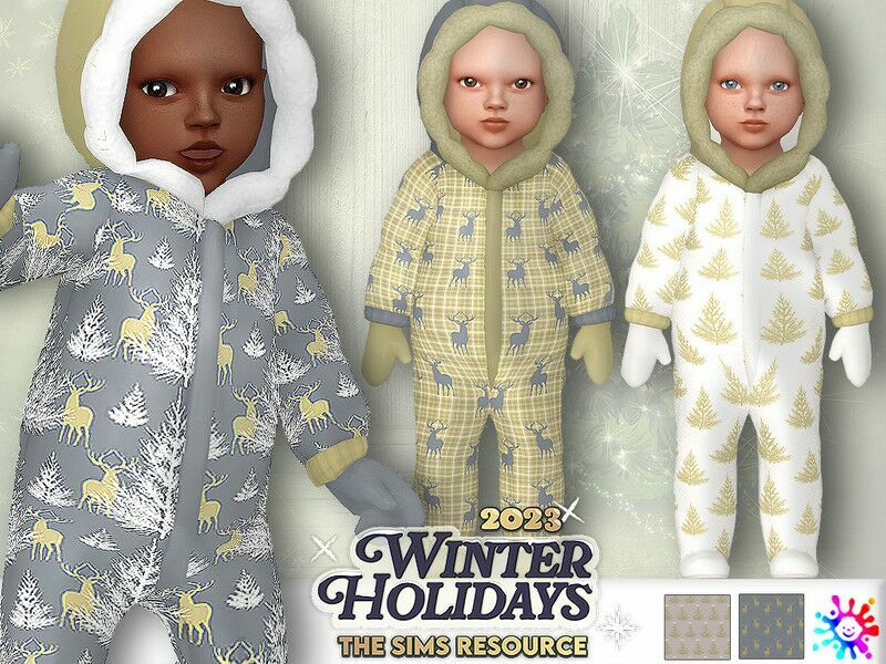 Winter Deer Onesie By Pelineldis Sims 4 CC