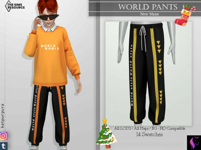 World Pants By Katpurpura Sims 4 CC