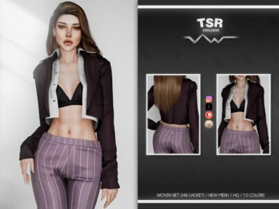 Woven SET-248 (Jacket) BD756 By Busra-Tr Sims 4 CC