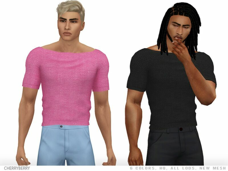 Zayn – Cozy Men’S Shirt By Cherryberrysim Sims 4 CC