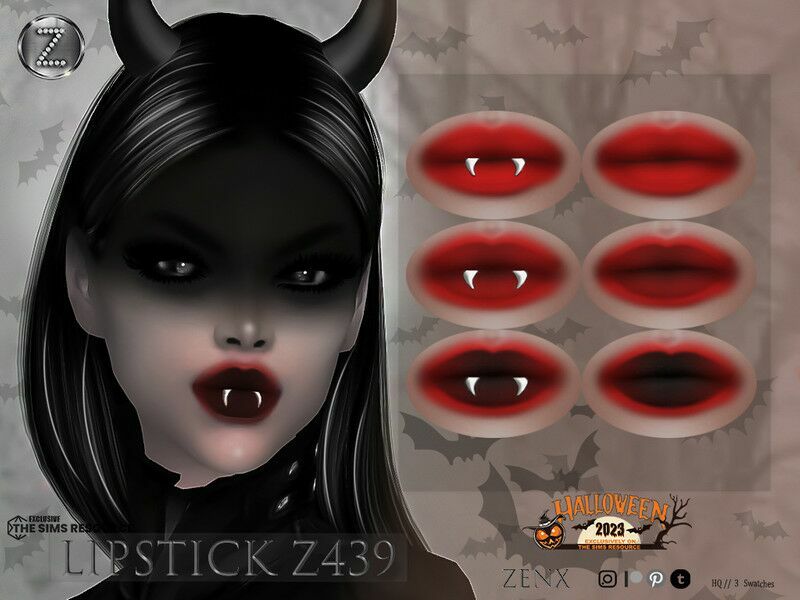 Zenx Lipstick Z439+HQ By Zenx Sims 4 CC