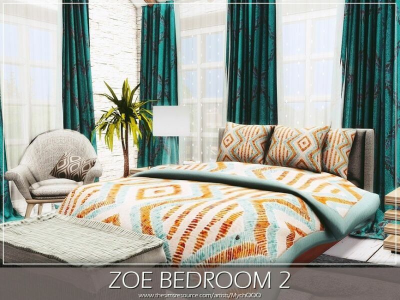 ZOE Bedroom 2 By Mychqqq Sims 4 CC