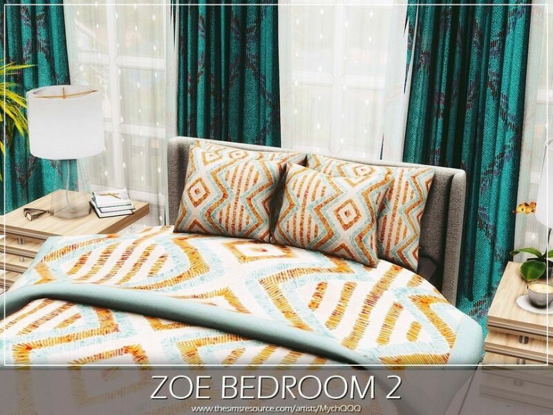 sims 4 cc zoe bedroom 2 by mychqqq 2