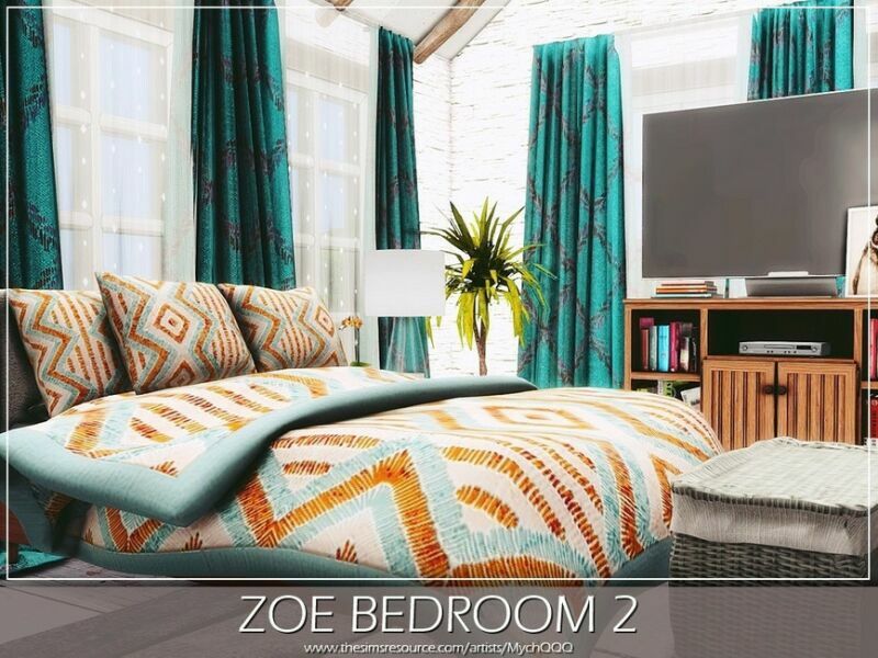 sims 4 cc zoe bedroom 2 by mychqqq 5