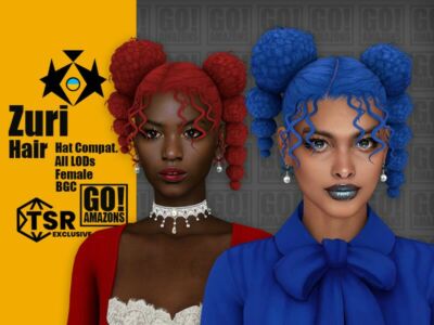 Zuri Hair Sims 4 CC