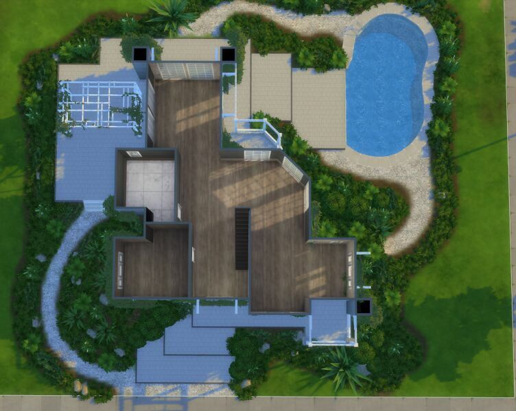 sims 4 cc 12 rockwood home shell 4