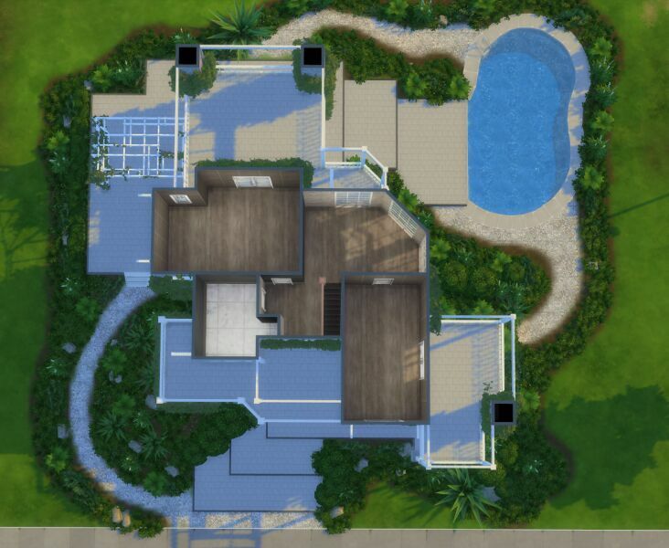 sims 4 cc 12 rockwood home shell 5