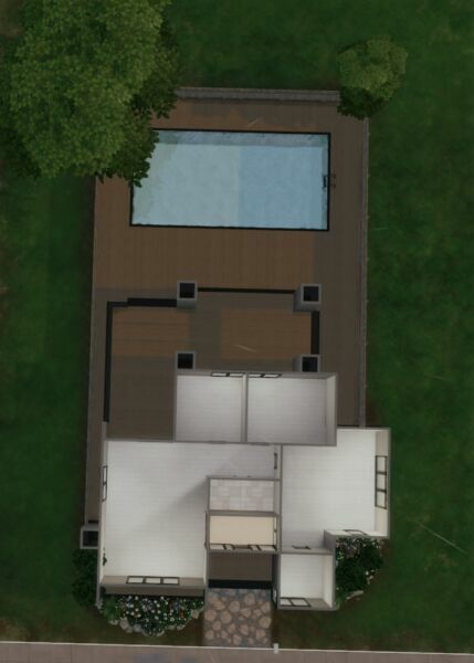 sims 4 cc 12 sentinel lane home basegame shell 7