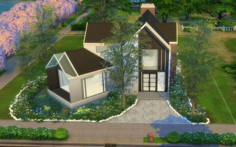 22 OAK AVE Home – Shell Sims 4 CC