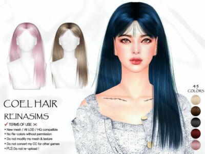 62 Coel Hair Sims 4 CC