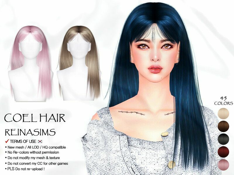 62 Coel Hair Sims 4 CC