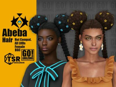 Abeba Hair By Goamazons Sims 4 CC