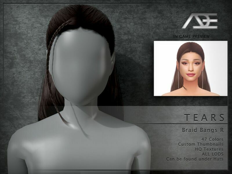 ADE – Tears (Bangs R) Sims 4 CC