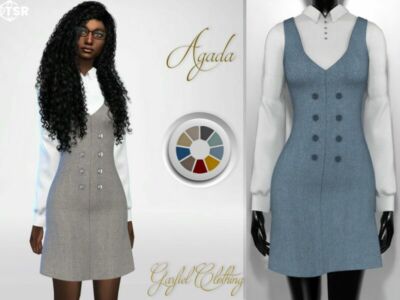 Agada – Sundress And Puff Sleeve Shirt By Garfiel Sims 4 CC