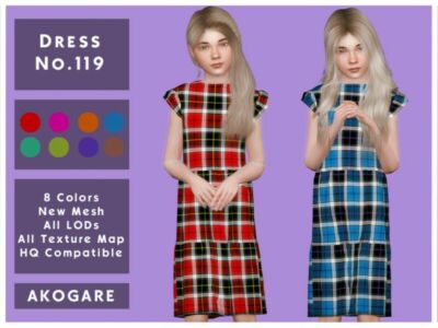 Akogare Dress NO.119 By _Akogare_ Sims 4 CC