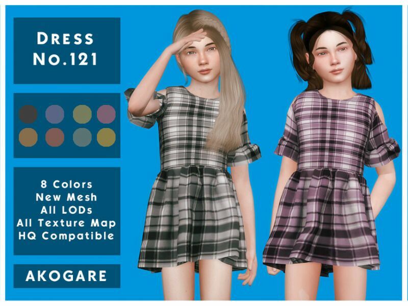 Akogare Dress NO.121 By _Akogare_ Sims 4 CC