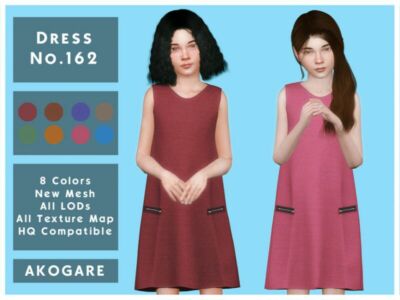 Akogare Dress NO.162 By _Akogare_ Sims 4 CC