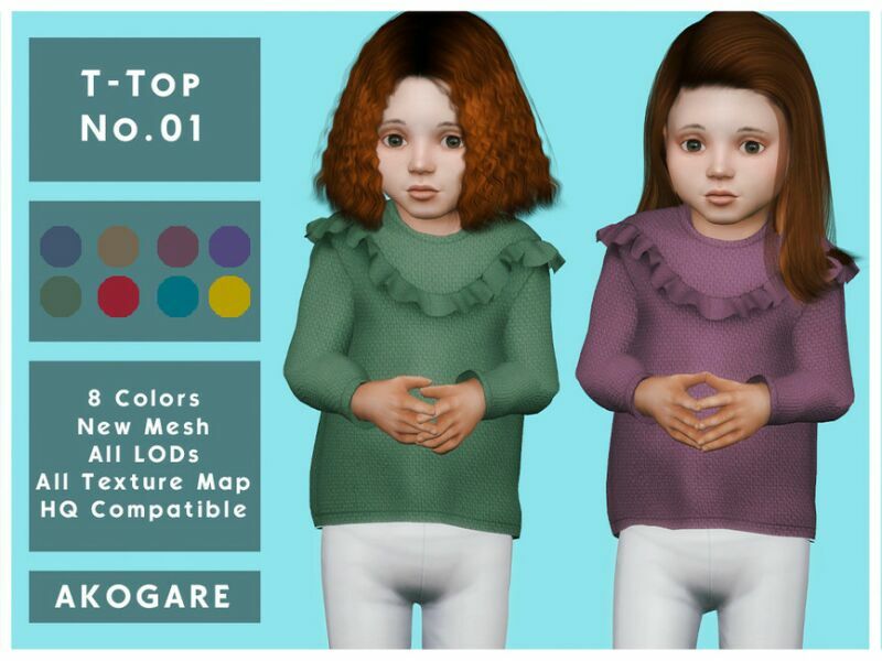 Akogare T-Top NO.01 By _Akogare_ Sims 4 CC