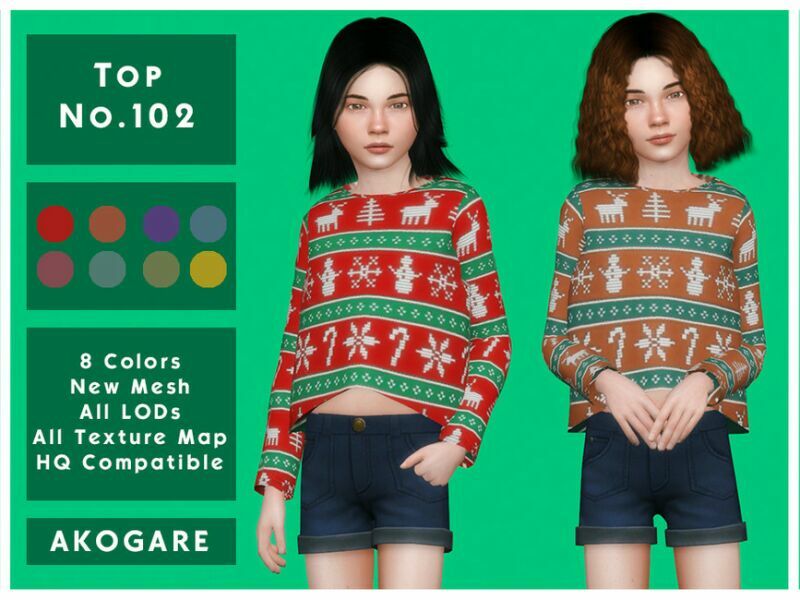 Akogare TOP NO.102 By _Akogare_ Sims 4 CC