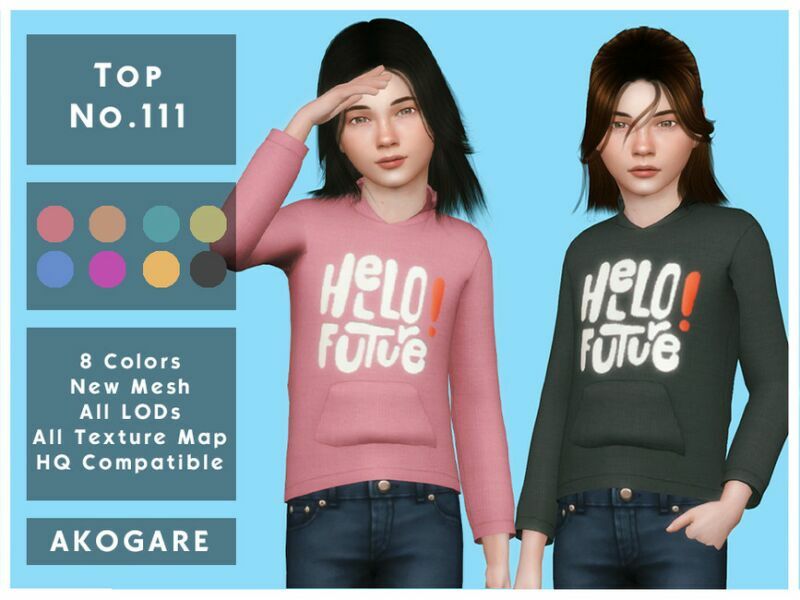 Akogare TOP NO.111 By _Akogare_ Sims 4 CC