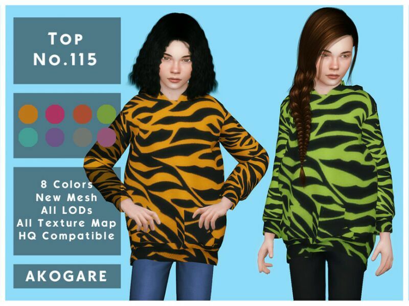 Akogare TOP NO.115 By _Akogare_ Sims 4 CC