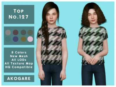 Akogare TOP NO.127 By _Akogare_ Sims 4 CC