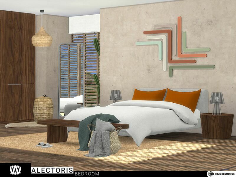 sims 4 cc alectoris bedroom by wondymoon 2