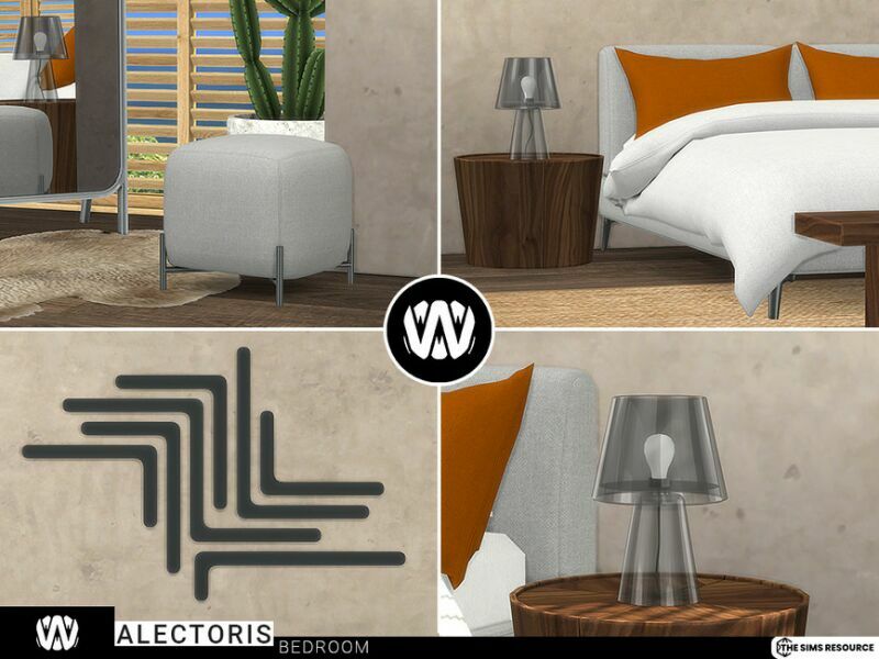 sims 4 cc alectoris bedroom by wondymoon 5