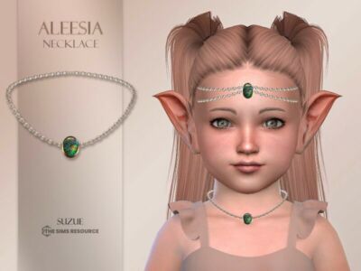 Aleesia Necklace Toddler By Suzue Sims 4 CC