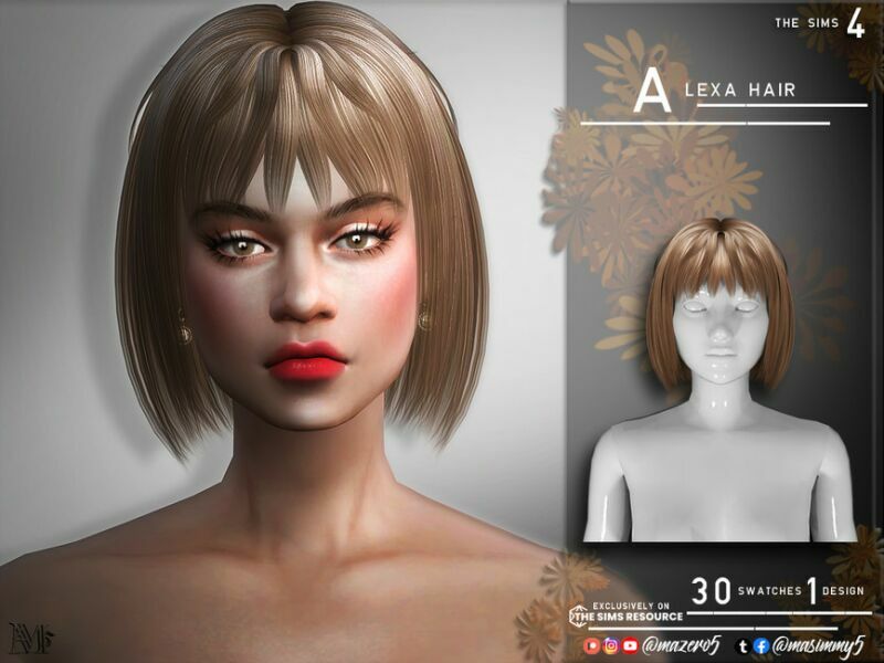 Alexa Hair By Mazero5 Sims 4 CC