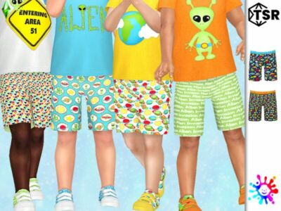 Alien Invasion Shorts By Pelineldis Sims 4 CC