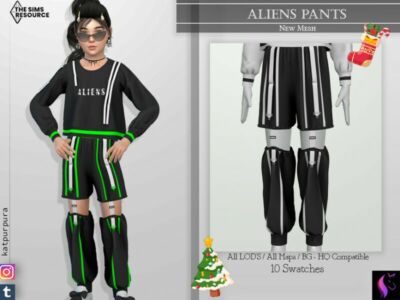 Aliens Pants By Katpurpura Sims 4 CC