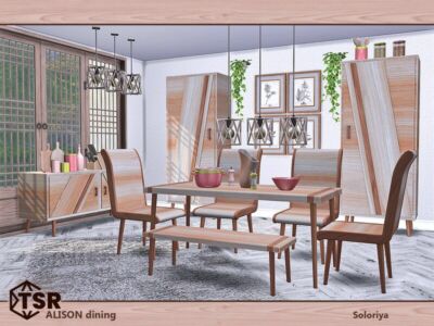 Alison Dining By Soloriya Sims 4 CC