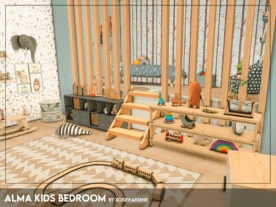 Alma Kids Bedroom (TSR Only CC) By Xogerardine Sims 4 CC