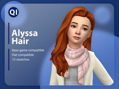 Alyssa Hair By Qicc Sims 4 CC