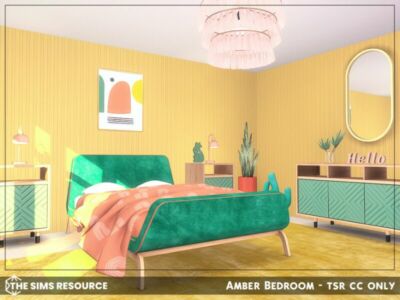 Amber Bedroom – TSR CC Only By Sharon337 Sims 4 CC