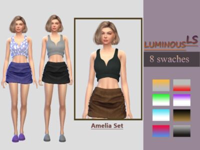 Amelia SET By Luminousls Sims 4 CC