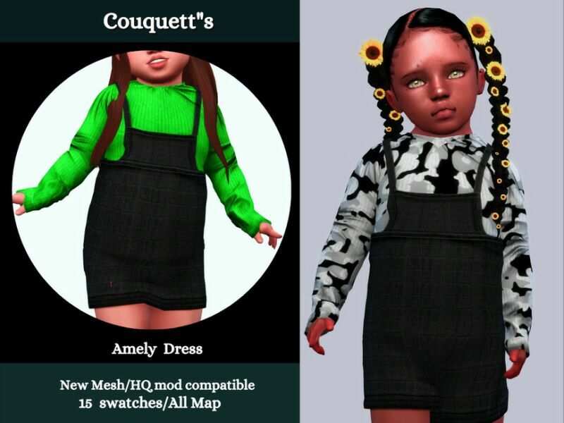 Amely Dress By Couquett Sims 4 CC