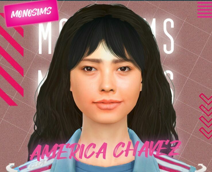 America Chavez By Monosims Sims 4 CC