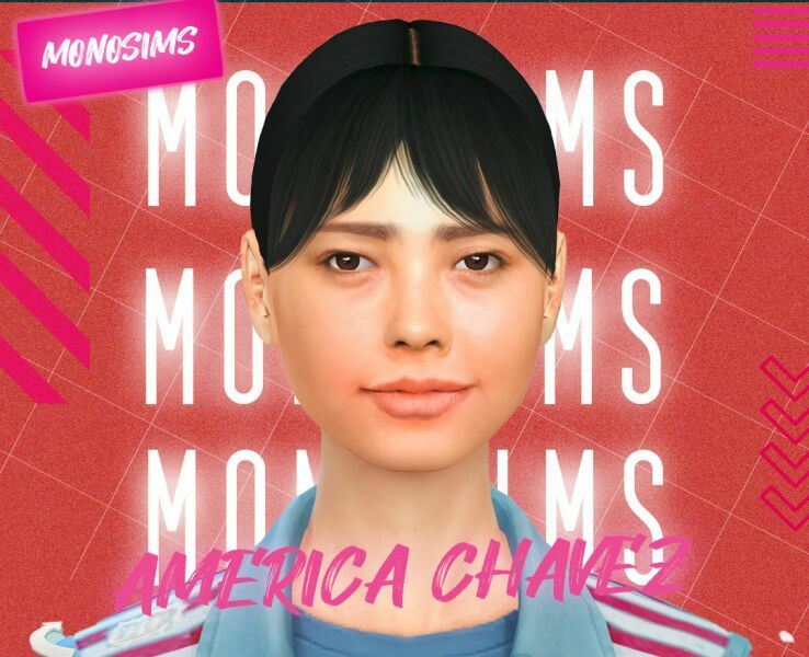 sims 4 cc america chavez by monosims 2