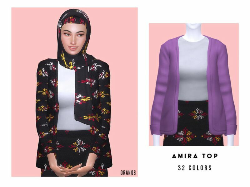 Amira TOP By Oranostr Sims 4 CC