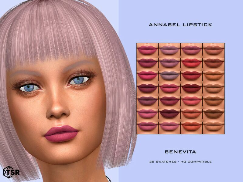 Annabel Lipstick [HQ] By Benevita Sims 4 CC