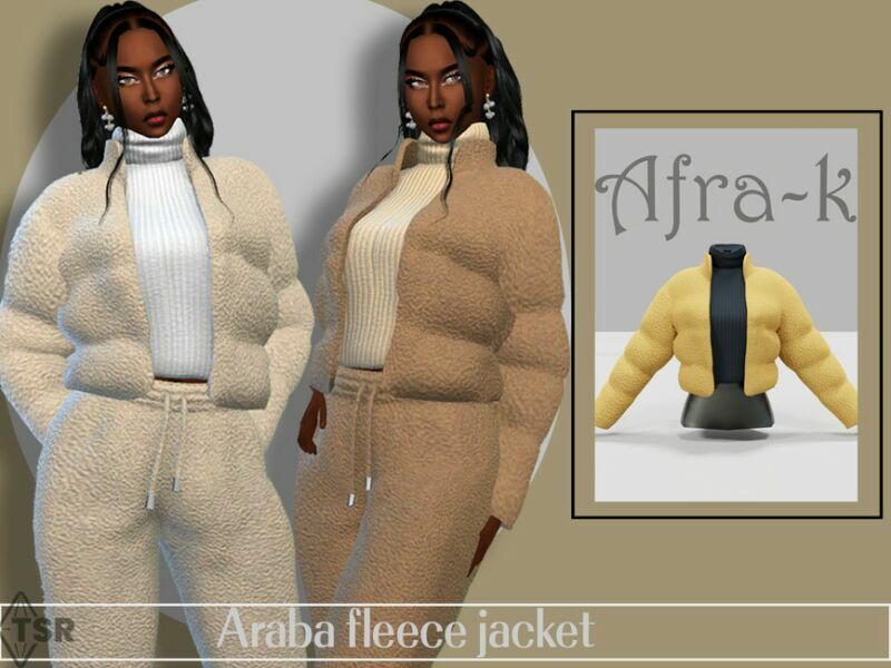 Araba Fleece Jacket By Akaysims Sims 4 CC