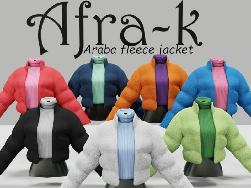 Araba Fleece Jacket By Akaysims Sims 4 CC Download