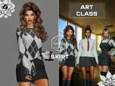 ART Class Collection – Skirt Sims 4 CC