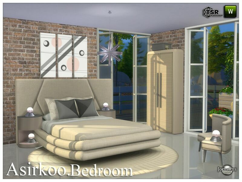 sims 4 cc asirkoo bedroom by jomsims 3