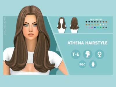 Athena Hairstyle By Simcelebrity00 Sims 4 CC