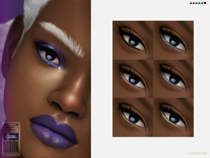 Atlantis Eyeliner | N40 By Cosimetic Sims 4 CC