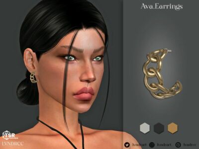 AVA Earrings Sims 4 CC