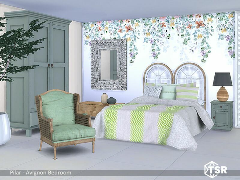 sims 4 cc avignon bedroom by pilar 3